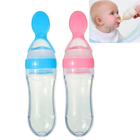 Image of 90ml Baby Squeezing Feeding Spoon Silicone Feeding Bottle Training Spoon Infant Cereal Food Spoon Infant Cereal Supplement #20